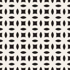 Vector Seamless Geometric Rounded Lines Pattern. Abstract Geometric Background Design