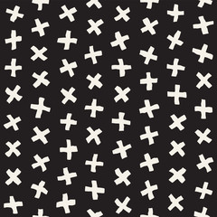 Vector Seamless Pattern. Abstract Background With Scattered Geometric Shapes.