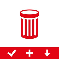 trash bin icon stock vector illustration flat design
