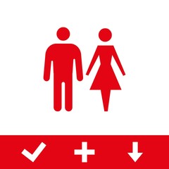 man and woman icon stock vector illustration flat design