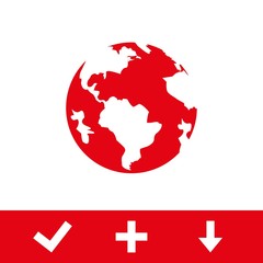 Earth icon stock vector illustration flat design