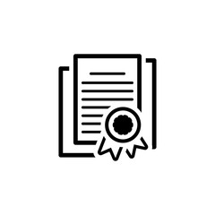 Security Certificates Icon. Flat Design.