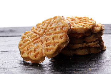 Belgian waffles with powdered sugar