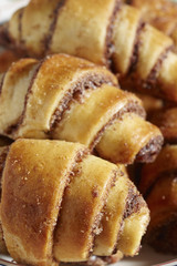 Rugelach, a traditional European pastry popular on Jewish holidays.