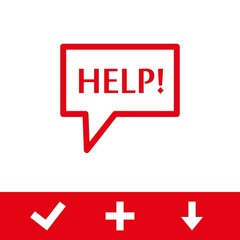help icon stock vector illustration flat design