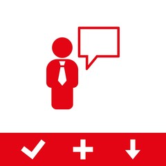 speaking of people, the chat icon stock vector illustration