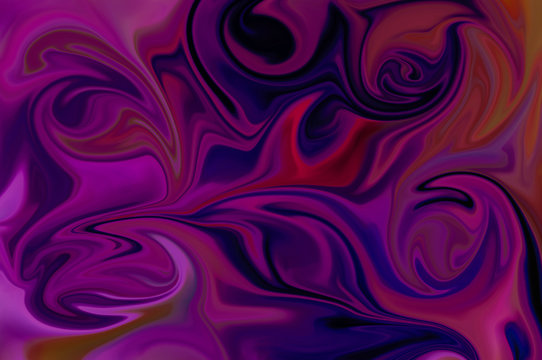 Digital blurred dark purple and violet blue background with spread liquify flow for design