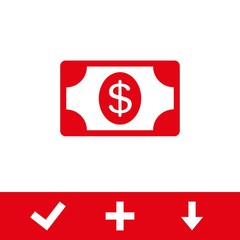 Obraz premium dollar money icon stock vector illustration flat design