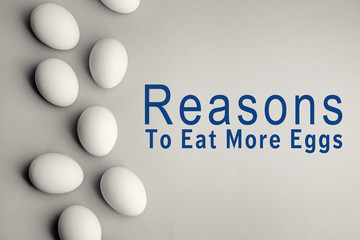 Eggs on light background