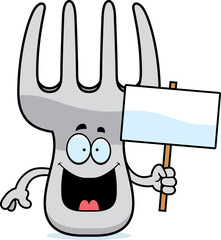Cartoon Fork Sign
