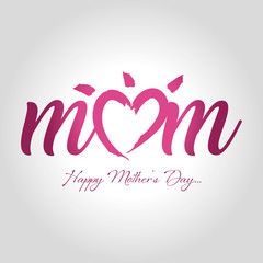 happy mothers day greeting card vector illustration