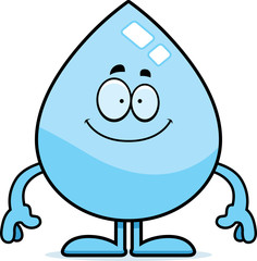 Happy Cartoon Water Drop