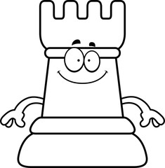 Happy Cartoon Chess Rook