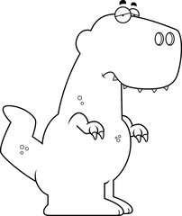 Sad Cartoon Tyrannosaurus Rex