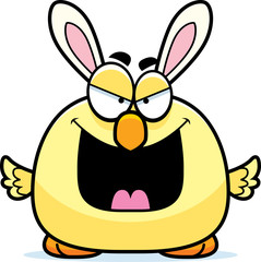 Evil Cartoon Easter Bunny Chick