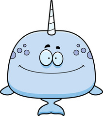 Smiling Cartoon Narwhal © corythoman