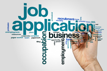 Job application word cloud