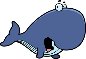 Fototapeta premium Scared Cartoon Whale