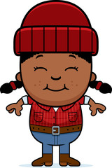 Smiling Cartoon Little Lumberjack
