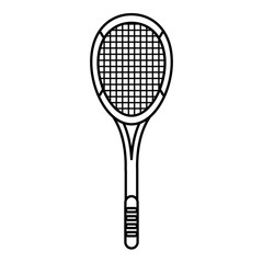 tennis racket equipment image outline vector illustration eps 10