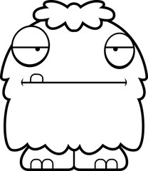 Bored Cartoon Fluffy Monster
