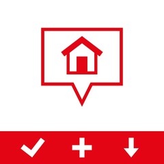 home icon stock vector illustration flat design
