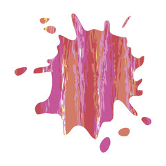 splash in pink watercolor over white background. colorful design. vector illustration