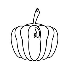 pumkin food healthy image outline vector illustration eps 10