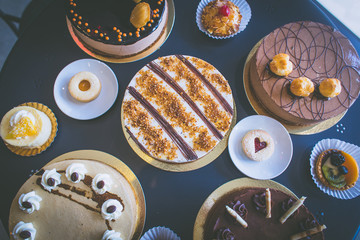 Sweet Pastries in the Restaurant. Coffee TIme. 