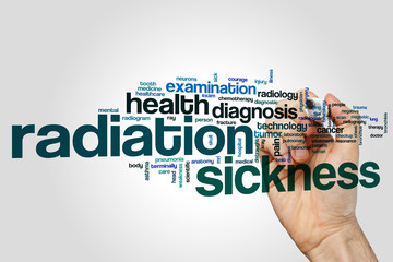 Radiation sickness word cloud