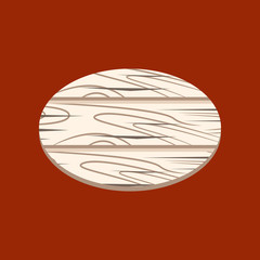 Round Wood Sign icon cartoon isolated on white background