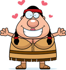 Cartoon Native American Hug