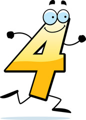 Cartoon Four Running