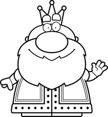 Waving Cartoon King