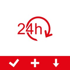 24 hours icon stock vector illustration flat design