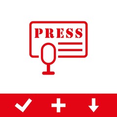 press icon stock vector illustration flat design