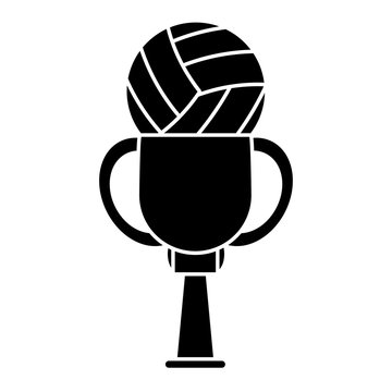 trophy volleyball sport image pictogram vector illustration ep 10