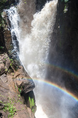 Rainbow over Salto Alvar Nunez, branch of Iguazu waterfall, Argentina