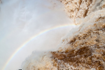 Garganta del Diablo (Devil's Throat) at Iguacu (Iguazu) falls on a border of Brazil and Argentina