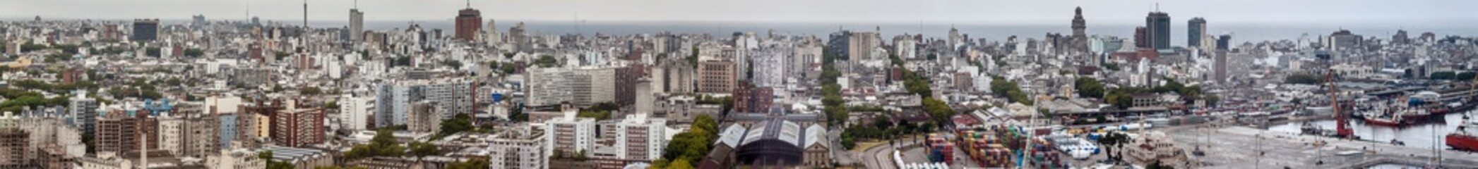Fototapeta na wymiar Aerial view of Montevideo, Uruguay