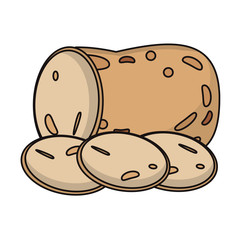 potato food fresh image vector illustration eps 10