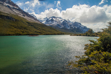 Laguna Madre e Hija lake in National Park Los Glaciares, Patagonia, Argentina