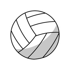volleyball ball equipment - shadow vector illustration eps 10