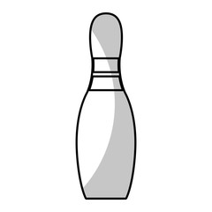 bowling pin sport game - shadow vector illustration eps 10