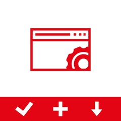 your browser settings icon stock vector illustration flat design