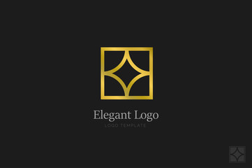 Minimalistic Elegant Logo. Luxury emblem template