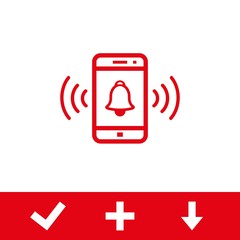 phone rings icon stock vector illustration flat design