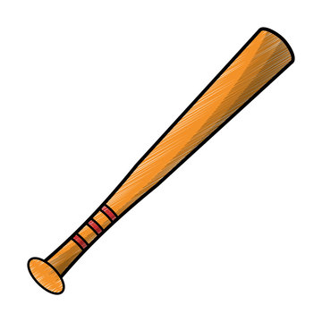 drawing bat baseball equipment vector illustration eps 10