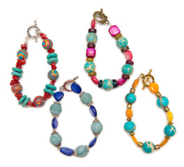 Elegant jewellery isolated on the whtie background