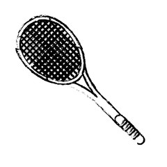 tennis racket sport icon sketch vector illustration eps 10